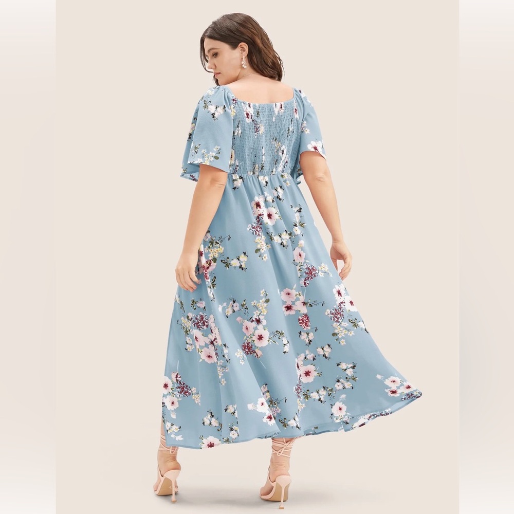 Floral Blue Maxi Dress - Bloomchic - Picture 2 of 2